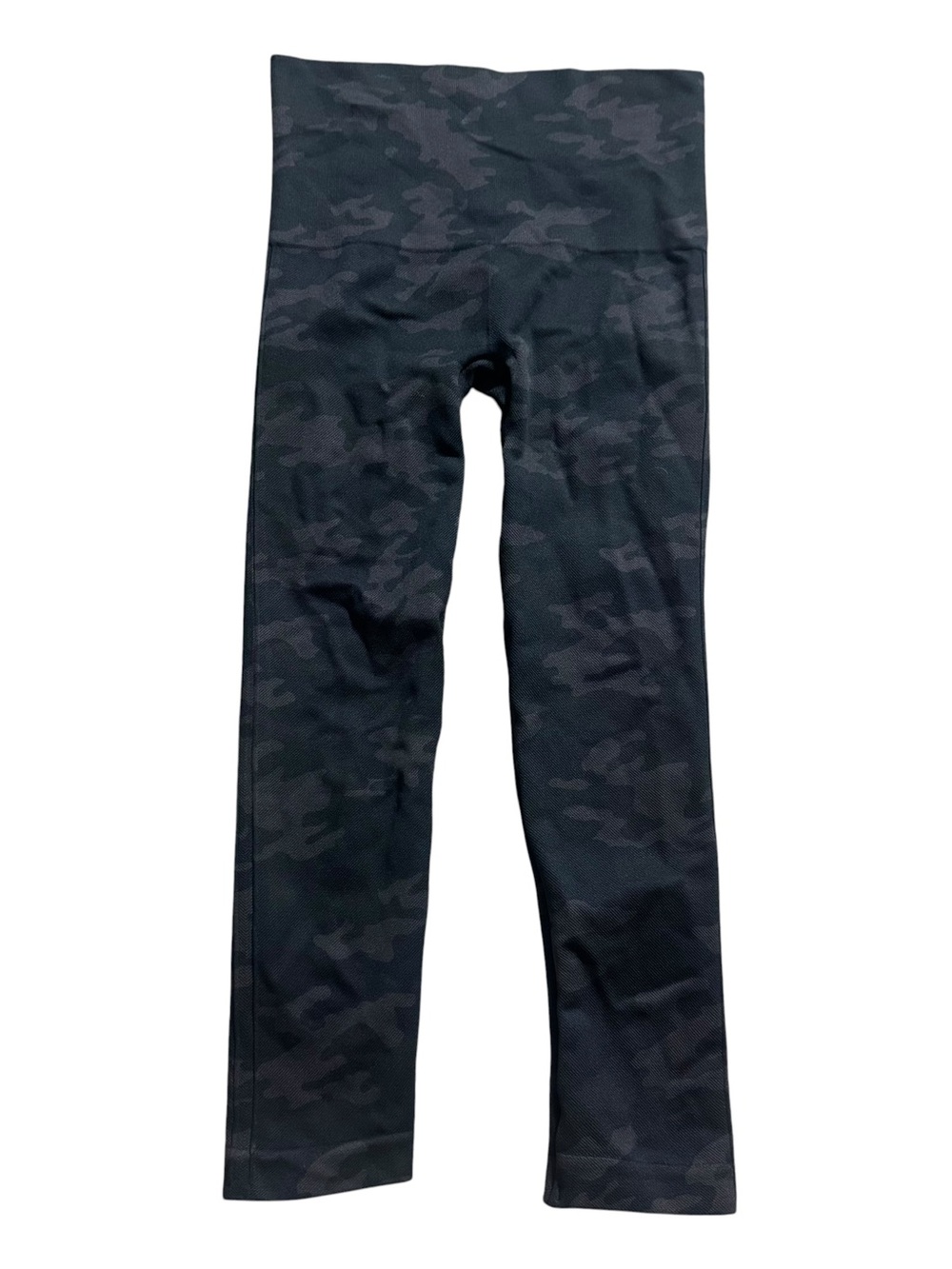 Spanx Look At Me Now Seamless Camo Leggings Women’s Small Black Camouflage